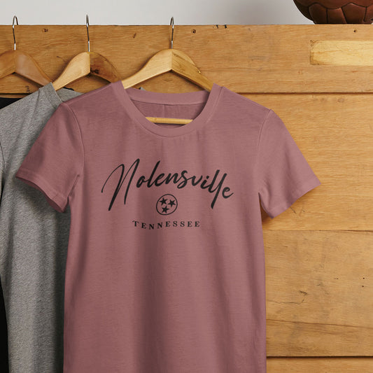Nolensville TN Unisex Tee (Heathered Mauve) Tee